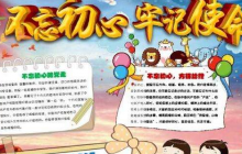 牢記使命不忘初心手抄報(bào)